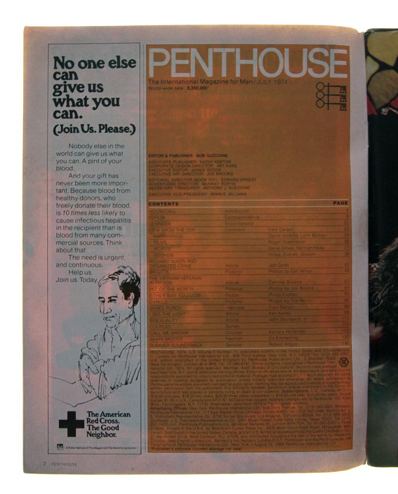 July 1974 Penthouse Mag Feat. Barbie Lewis (VG)