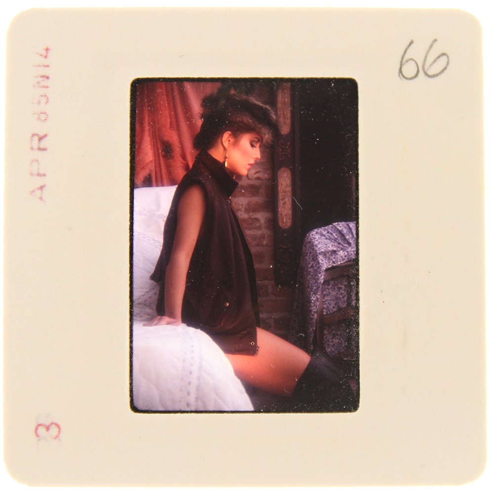 Original 35mm Angela Nicholas 1985 By Bob Guccione: Original 35mm slide of Angela Nicholas taken in April 1985 by photographer Bob Guccione Model: Angela Nicholas' col