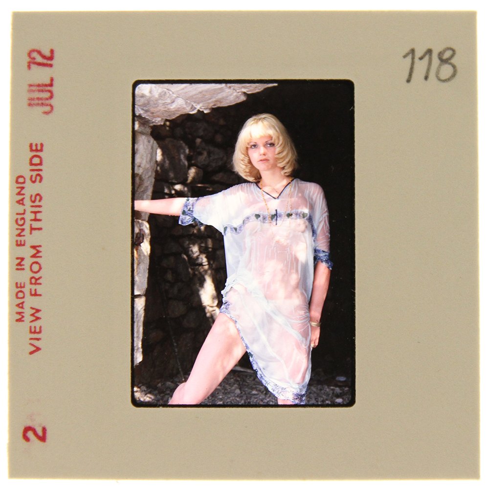 Original 35mm Janet Dunphy 1972 by Guccione: An original 35mm slide of Janet Dunphy taken in July 1972 by photographer Bob Guccione Model: This