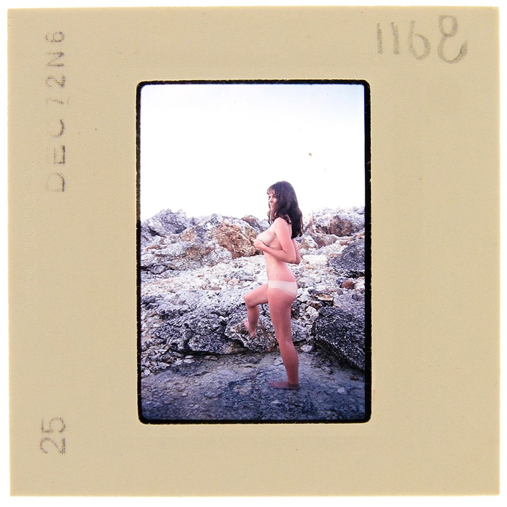 Original 35mm Avril Lund 1972 by Bob Guccione: Original 35mm slide of Avril Lund taken in 1972 by photographer Bob Guccione Model: Avril Lund was