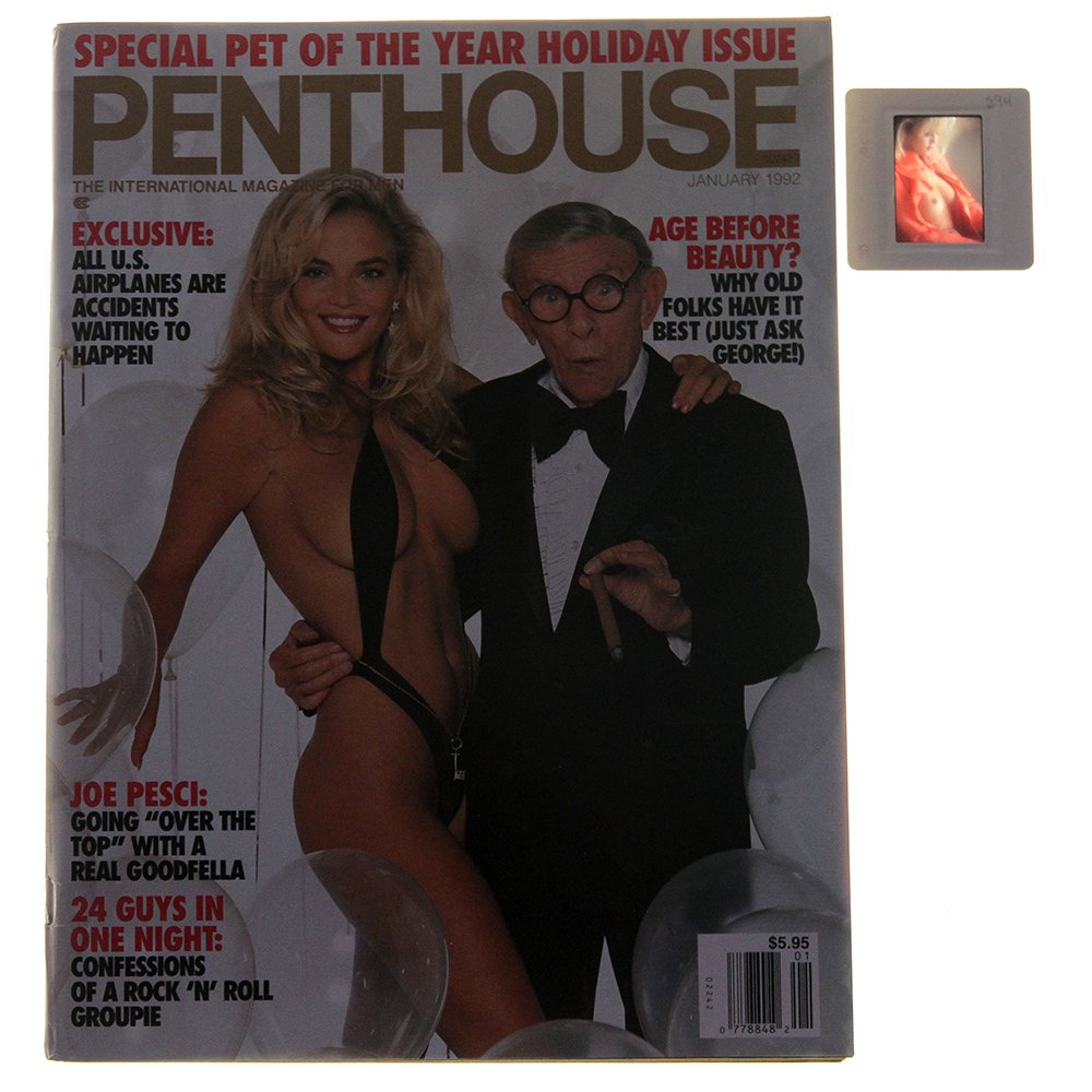 Original 35mm Brandy Ledford 1992 by Bob G & Jan 1992: Original nude, erotic, 35mm slide features Brandy Ledford taken by Bob Guccione in 1992. Included is January 1992 Penthouse Magazine, which features Brandy Ledford on the cover and as Pet of the year.