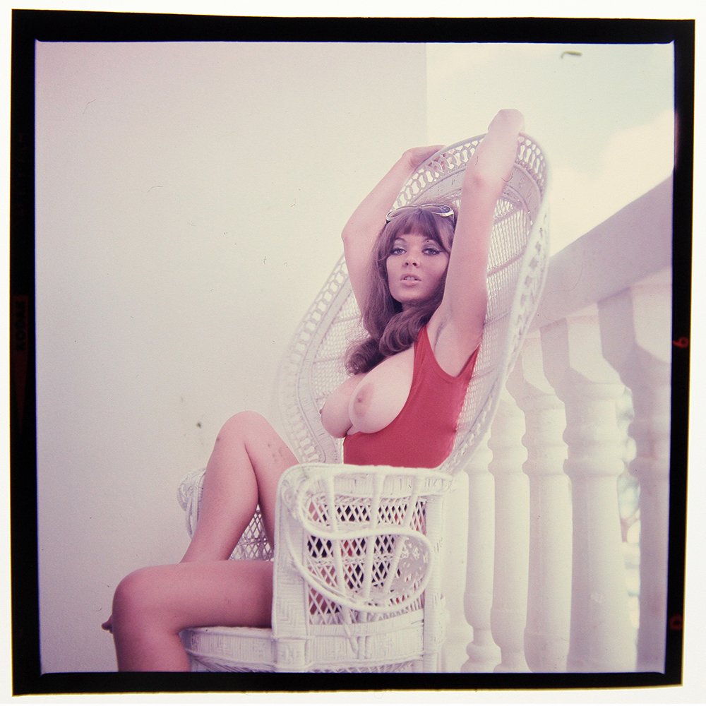 Original 120mm Avril Lund 1973 by Bob Guccione: An Original 120mm Transparency of Avril Lund taken in 1973 by photographer Bob Guccione Model: Avr