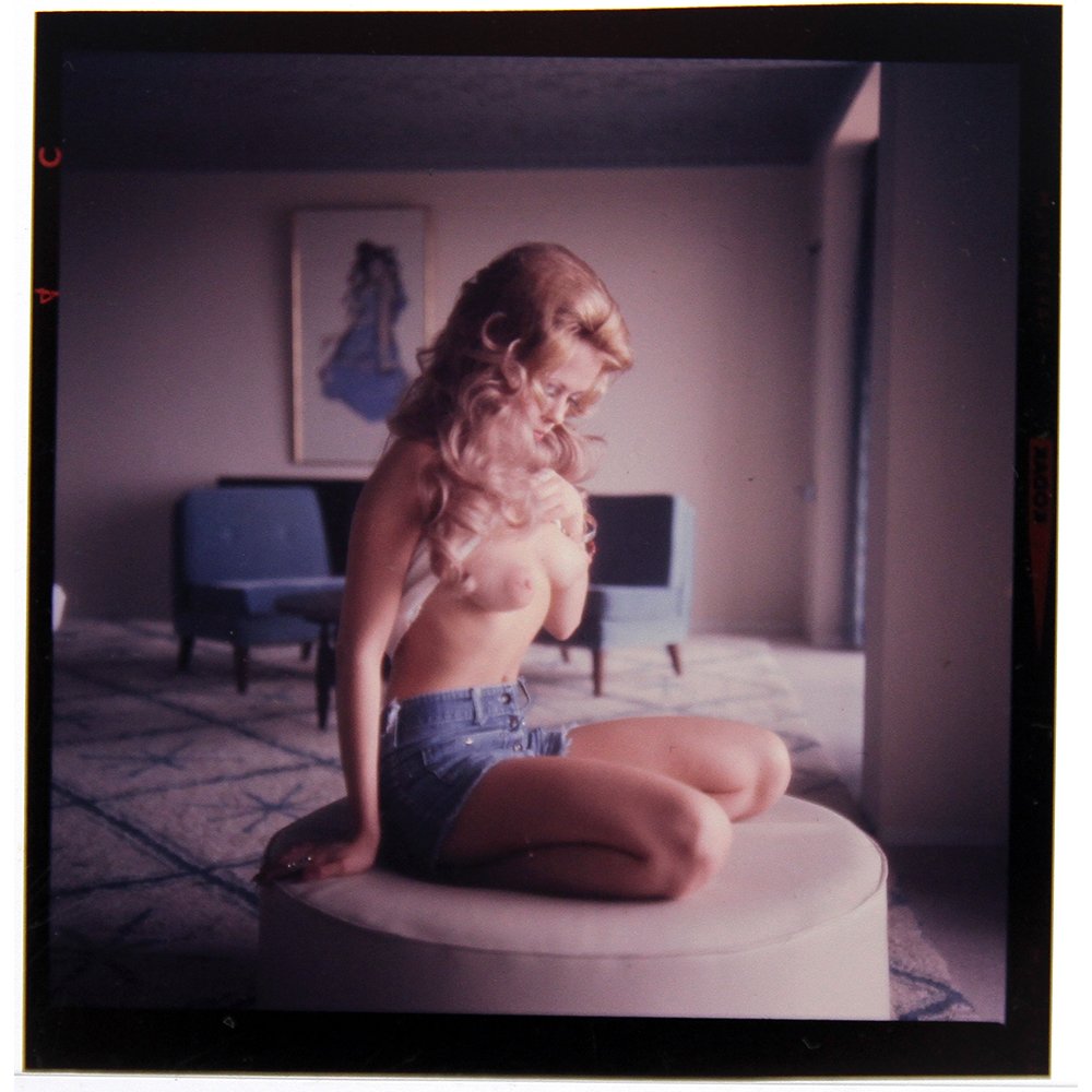 Original 120mm Leslie Leah Burrow 1973 by Bob Guccione: Original 120mm Transparency of Leslie Leah Burrow taken in 1973 by photographer Bob Guccione. Model: Lesli