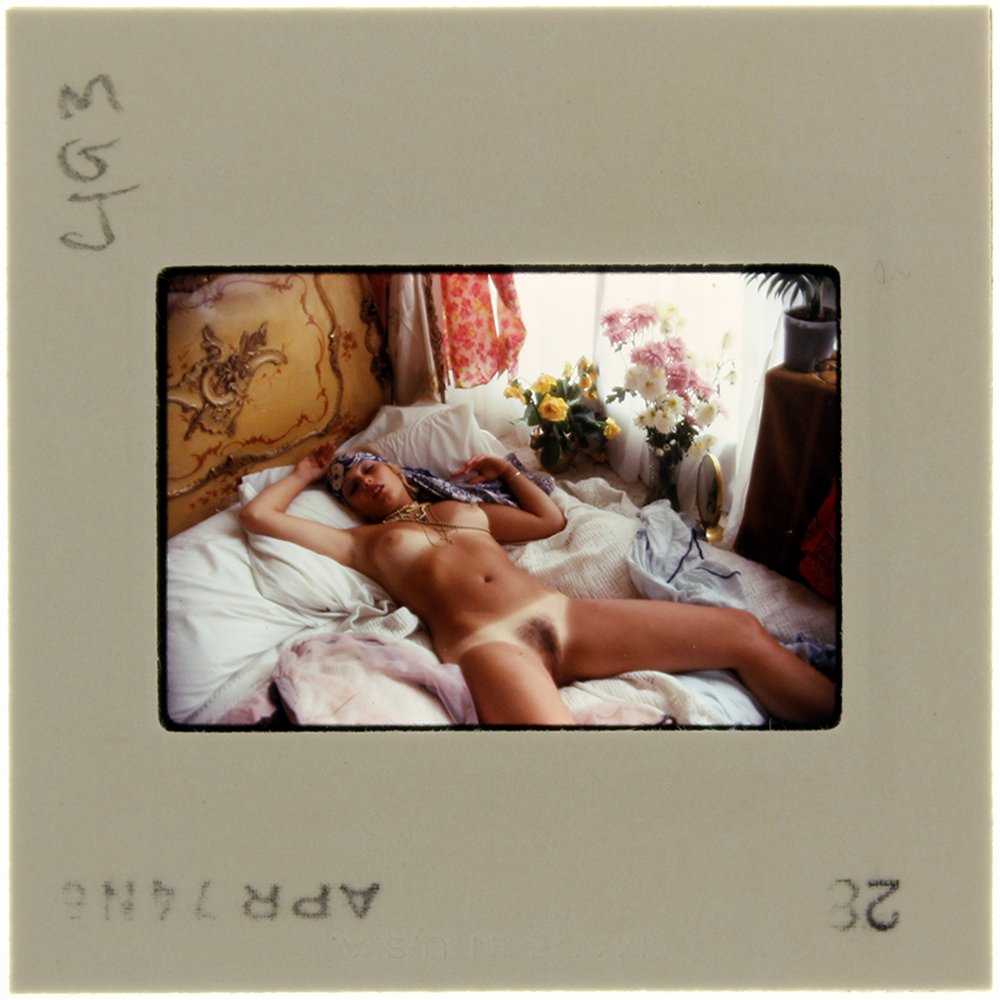 Original 35mm Janice Kane 1974 By Bob Guccione: Original 35mm slide of Janice Kane taken in 1974 by photographer Bob Guccione Model: At twenty-one, Jani