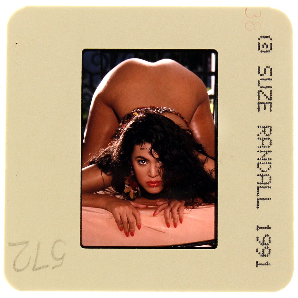 Original 35mm Jami Dion 1991 By Suze Randall: Original nude, erotic, 35mm slide features Jami Dion by Suze Randall in 1991. Print and/or markings on the slide mount are original.