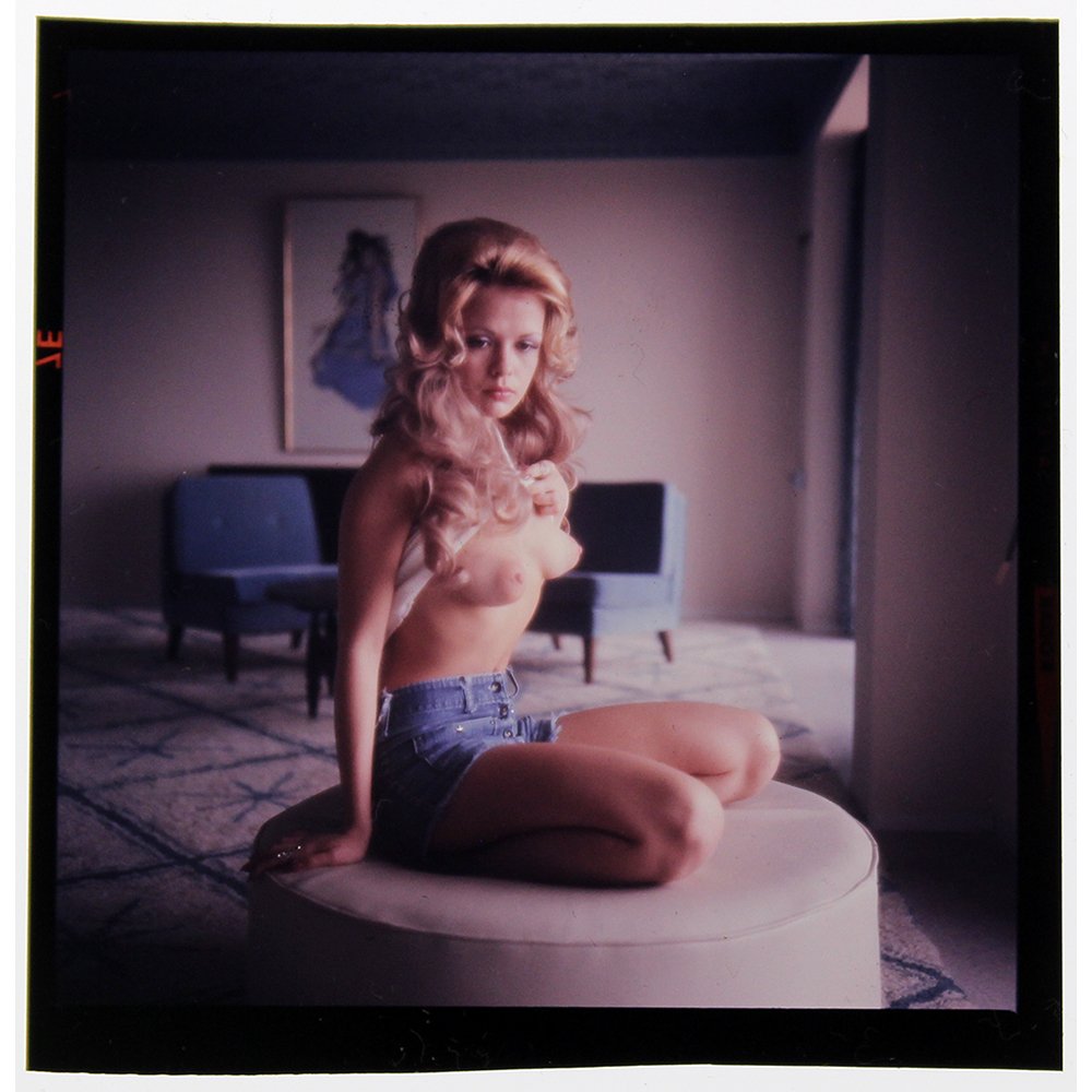 Original 120mm Leslie Leah Burrow 1973 by Bob Guccione: Original 120mm Transparency of Leslie Leah Burrow taken in 1973 by photographer Bob Guccione. Model: Lesli