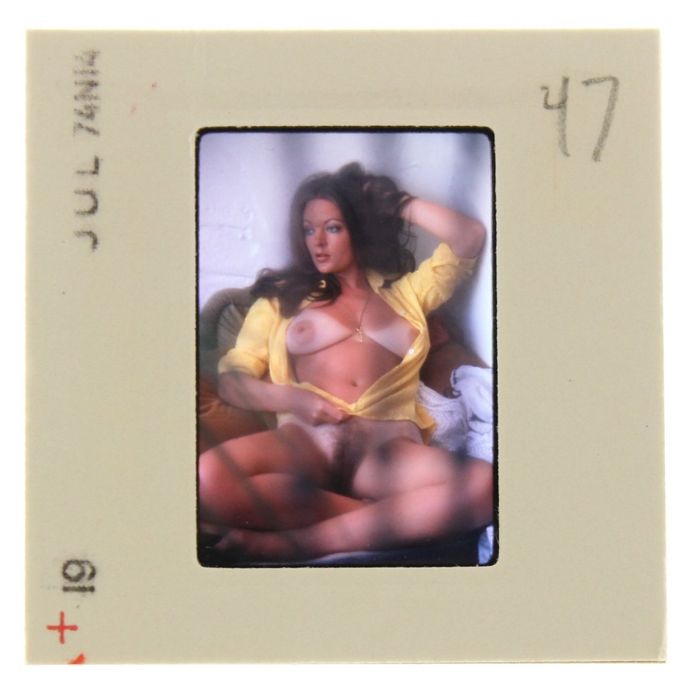 Original 35mm Avril Lund 1974 by Bob Guccione: Original 35mm slide of Avril Lund taken in 1974 by photographer Bob Guccione.Model: Avril Lund was Penthouse magaz