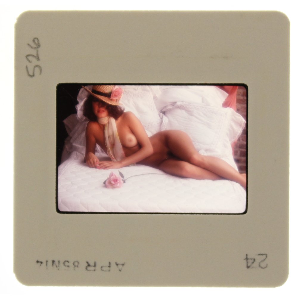 Original 35mm Angela Nicholas 1985 By Bob Guccione: Original 35mm slide of Angela Nicholas taken in April 1985 by photographer Bob Guccione Model: Angela Nicholas' col