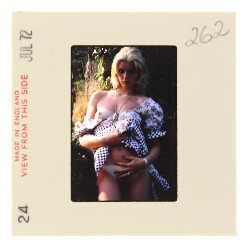 Original 35mm Janet Dunphy 1972 by Guccione: An original 35mm slide of Janet Dunphy taken in July 1972 by photographer Bob Guccione Model: This
