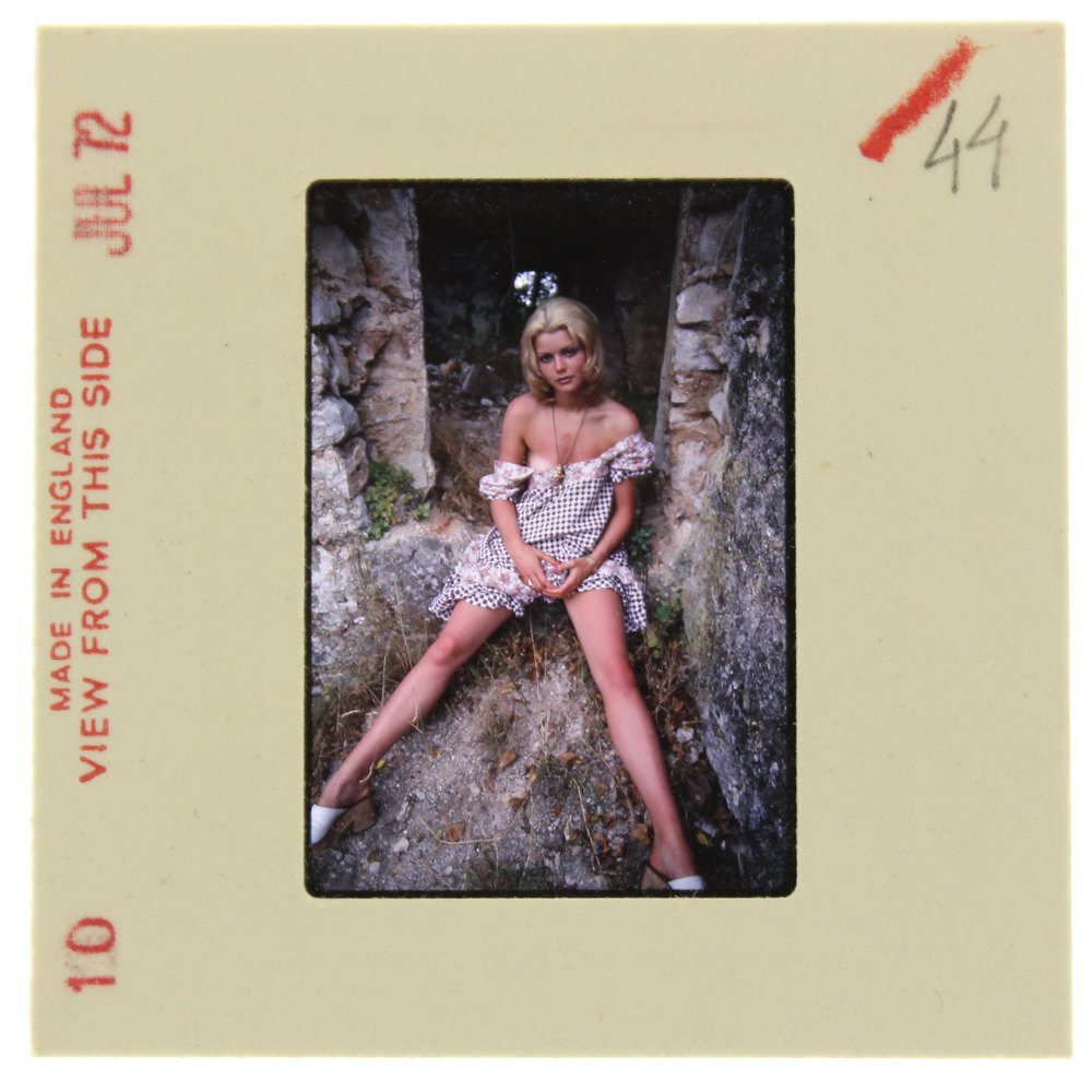 Original 35mm Janet Dunphy 1972 by Guccione: An original 35mm slide of Janet Dunphy taken in July 1972 by photographer Bob Guccione Model: This
