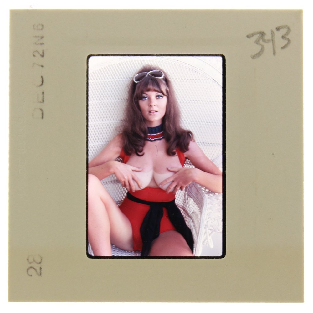Original 35mm Avril Lund 1972 by Bob Guccione: Original 35mm slide of Avril Lund taken in 1972 by photographer Bob Guccione.Model: Avril Lund was Penthouse magaz