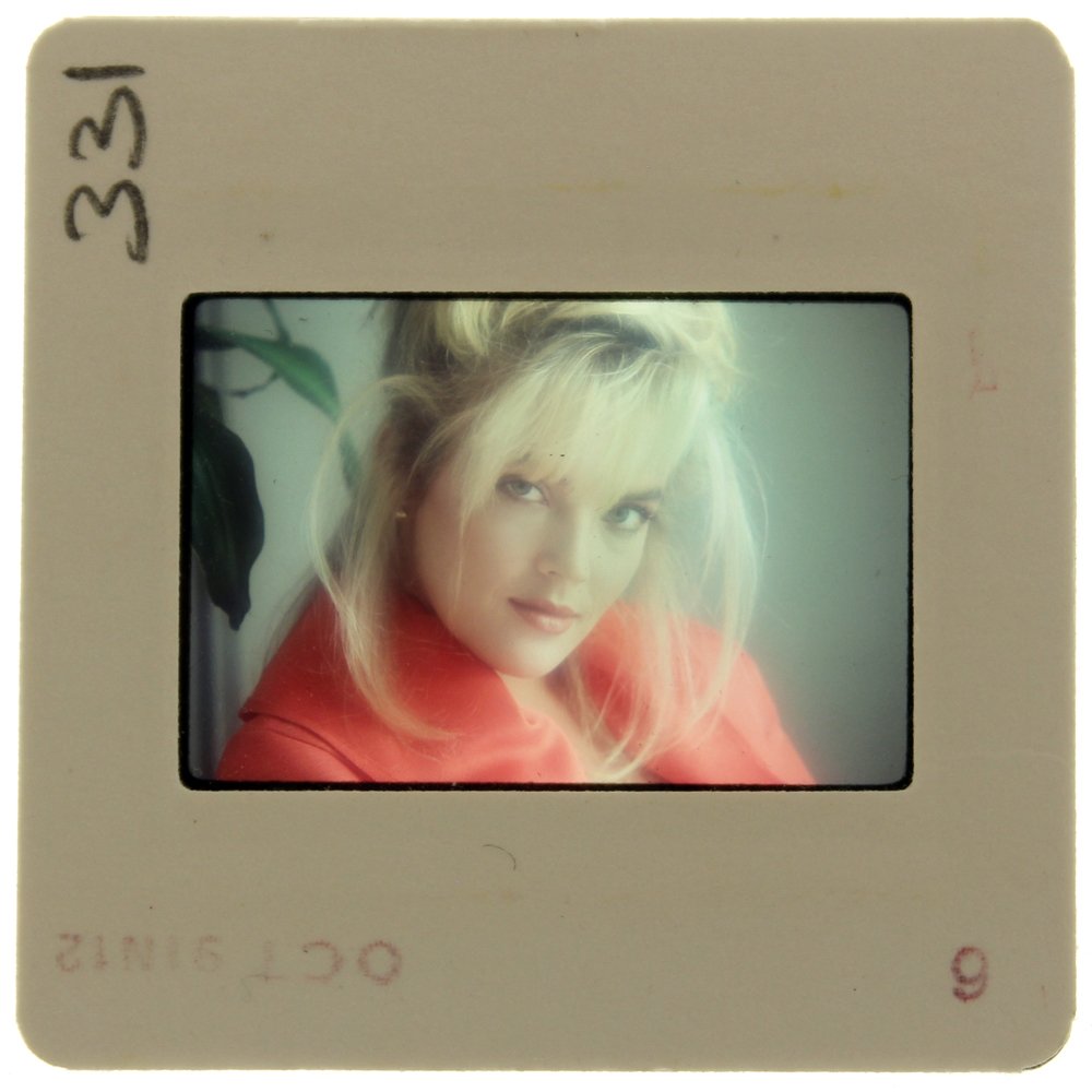 Original 35mm Brandy Ledford 1991 by Bob Guccione: Original nude, erotic, 35mm slide features Brandy Ledford taken by Bob Guccione in 1991. Print and/or markings on the slide mount are original.