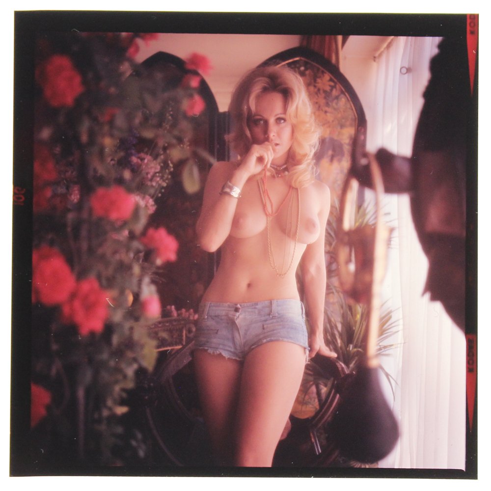 Original 120mm Angela Adams 1972 by Bob Guccione: Original nude, erotic, 120mm transparency features Angela Adams taken by Bob Guccione in 1972. Model: Angela Adams,