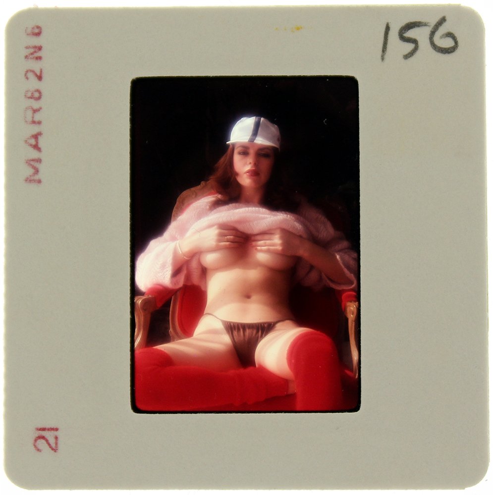 Original 35mm Lee Ann Lee 1982 By Bob Guccione: Original nude, erotic, 35mm slide features Lee Ann Lee taken by Bob Guccione in 1982. Print and/or markings on the slide mount are original.