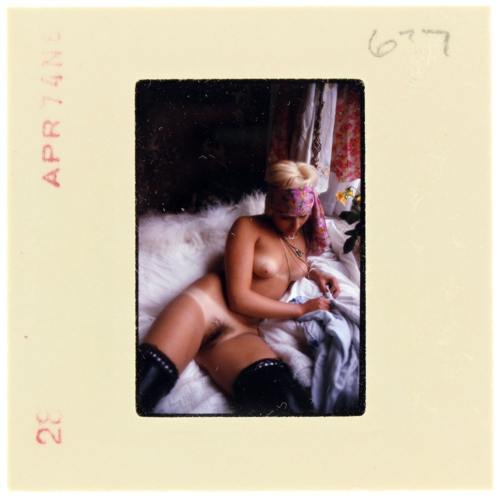 Janice Kane 1974 35mm By Bob Guccione: Original 35mm slide of Janice Kane taken in July 1972 by photographer Bob Guccione Model: At twenty-one,