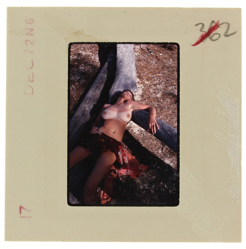 Avril Lund 1972 35mm By Bob Guccione: Original 35mm slide of Avril Lund taken in 1972 by photographer Bob Guccione.Model: Avril Lund was Penthouse magaz