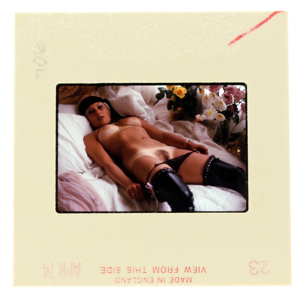 Janice Kane 1974 35mm By Bob Guccione: Original 35mm slide of Janice Kane taken in July 1972 by photographer Bob Guccione Model: At twenty-one,