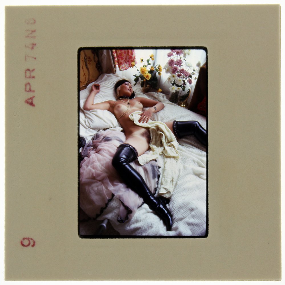 Janice Kane 1974 35mm By Bob Guccione: Original 35mm slide of Janice Kane taken in July 1972 by photographer Bob Guccione Model: At twenty-one,