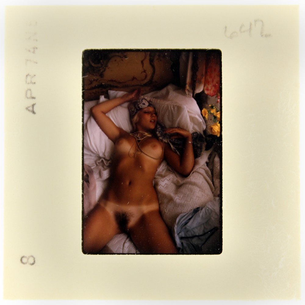 Janice Kane 1974 35mm By Bob Guccione: Original 35mm slide of Janice Kane taken in July 1972 by photographer Bob Guccione Model: At twenty-one,