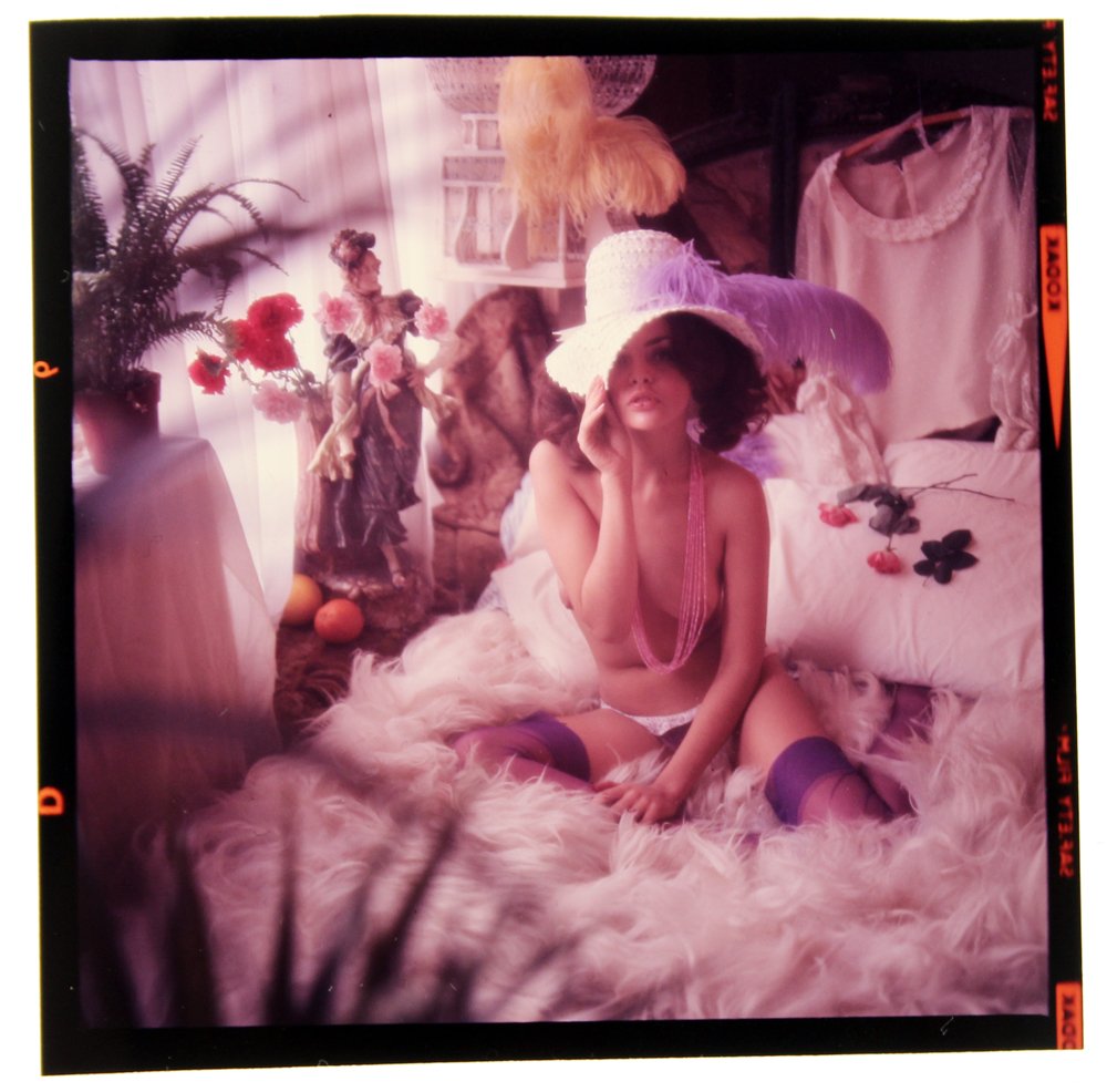 Sandi Greco 1973 120mm By Bob Guccione: Original 120mm transparency features Sandi Greco taken by Bob Guccione in 1973. Model: Massachusetts born an