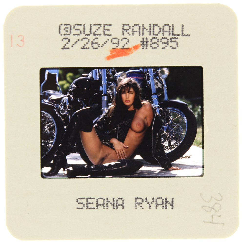 Seana Ryan 1992 35mm By Suze Randall: Original 35mm slide features Seana Ryan taken by Suze Randall in 1992. Print and/or markings on the slide mount are original. Mode