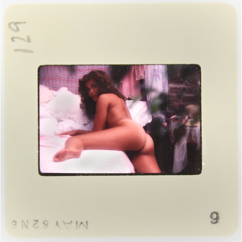 Carmen Pope 1982 35mm By Bob Guccione: Original 35mm slide features Carmen Pope taken by Bob Guccione in 1982. Model: Carmen Pope, the dusky beauty who de