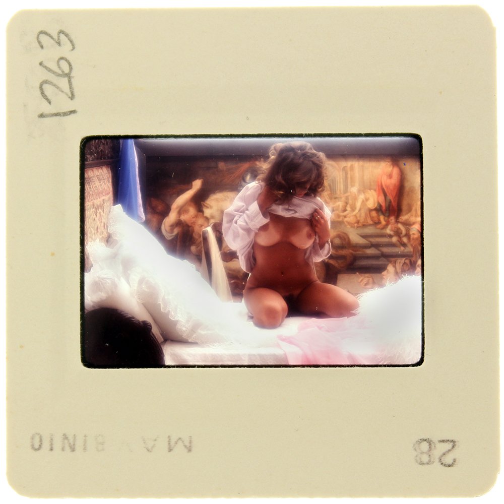 Corinne Alphen 1981 35mm By Bob Guccione: Original 35mm slide features Corinne Alphen taken by Bob Guccione in 1981.Model: Corinne Alphen is the beauty that