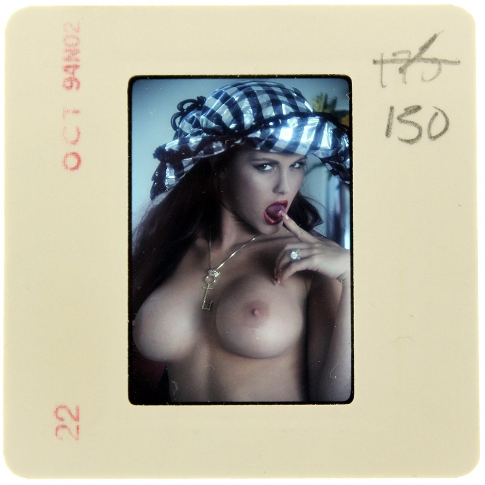 Gina LaMarca 1994 35mm By Bob Guccione: Original 35mm slide features Gina LaMarca taken by Bob Guccione in 1994. Model: Strikingly busty and voluptuou