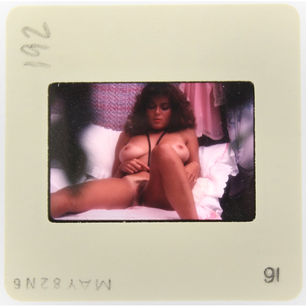 Carmen Pope 1982 35mm By Bob Guccione: Original 35mm slide features Carmen Pope taken by Bob Guccione in 1982. Model: Carmen Pope, the dusky beauty who de