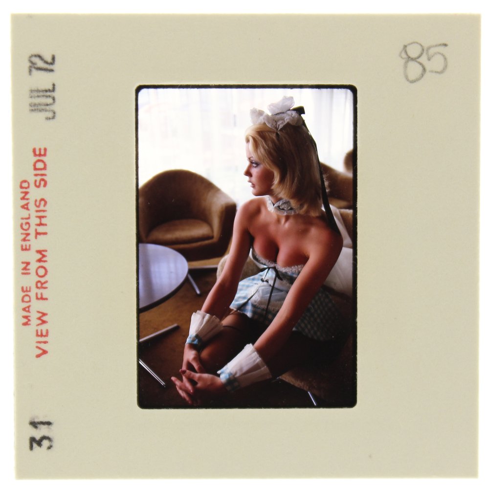 Janet Dunphy 1972 35mm By Guccione: Original 35mm slide features Janet Dunphy taken in July 1972 by photographer Bob Guccione Model: Th