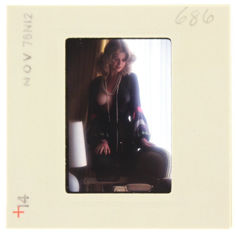 Jolanta Von Zmuda 1976 35mm By Guccione: Original 35mm slide features Jolanta Von Zmuda taken in November 1976 by photographer Bob Guccione Model: