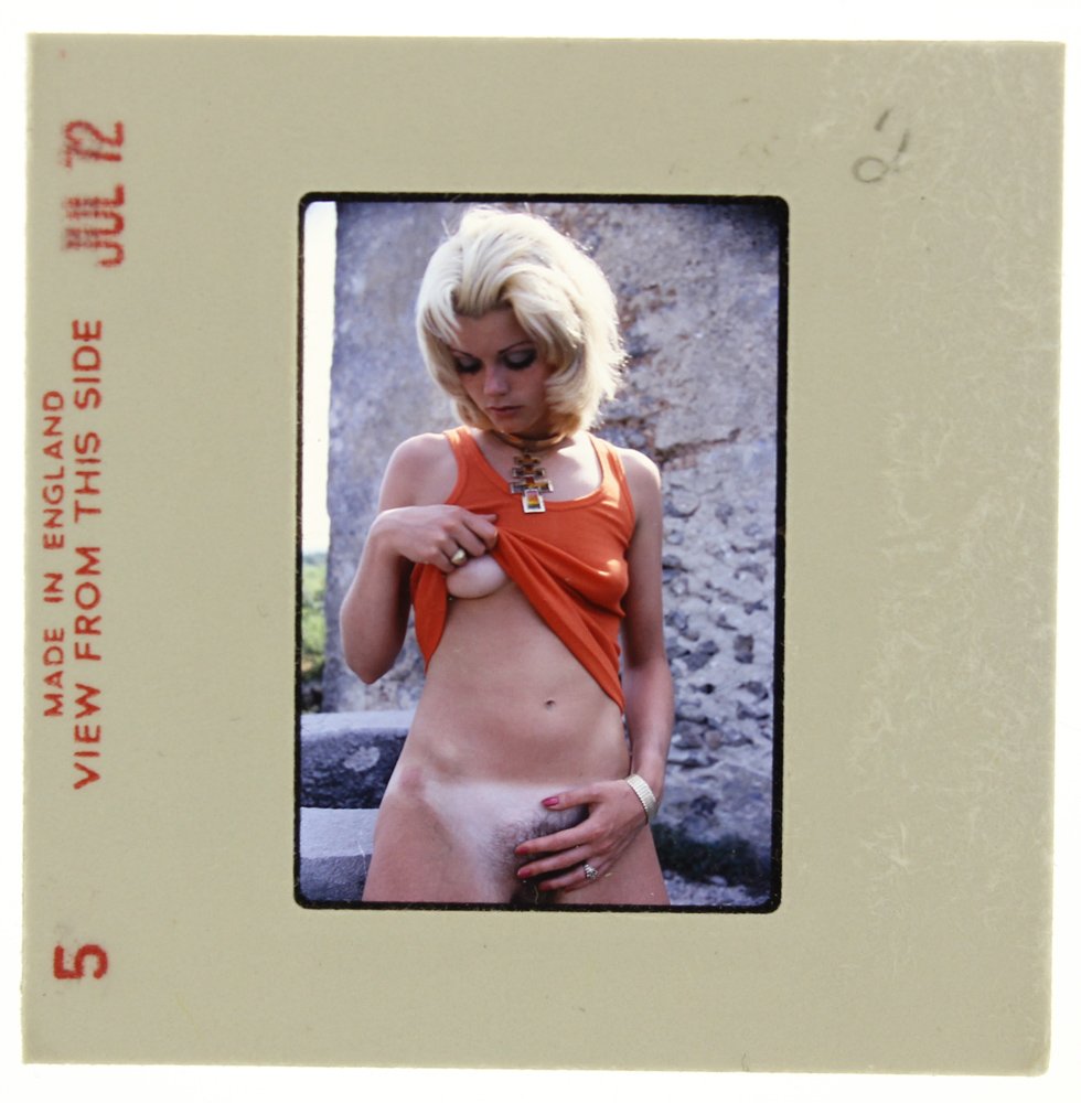 Janet Dunphy 1972 35mm By Guccione: Original 35mm slide features Janet Dunphy taken in July 1972 by photographer Bob Guccione Model: Th
