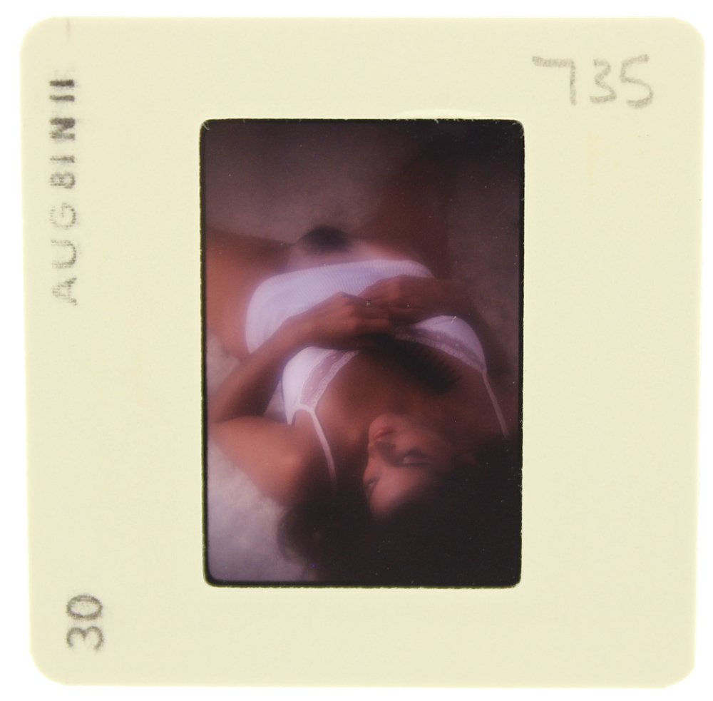 Danielle Deneux 1981 35mm By Bob Guccione: Original 35mm slide features Danielle Deneux taken in August 1981 by photographer Bob Guccione Model: