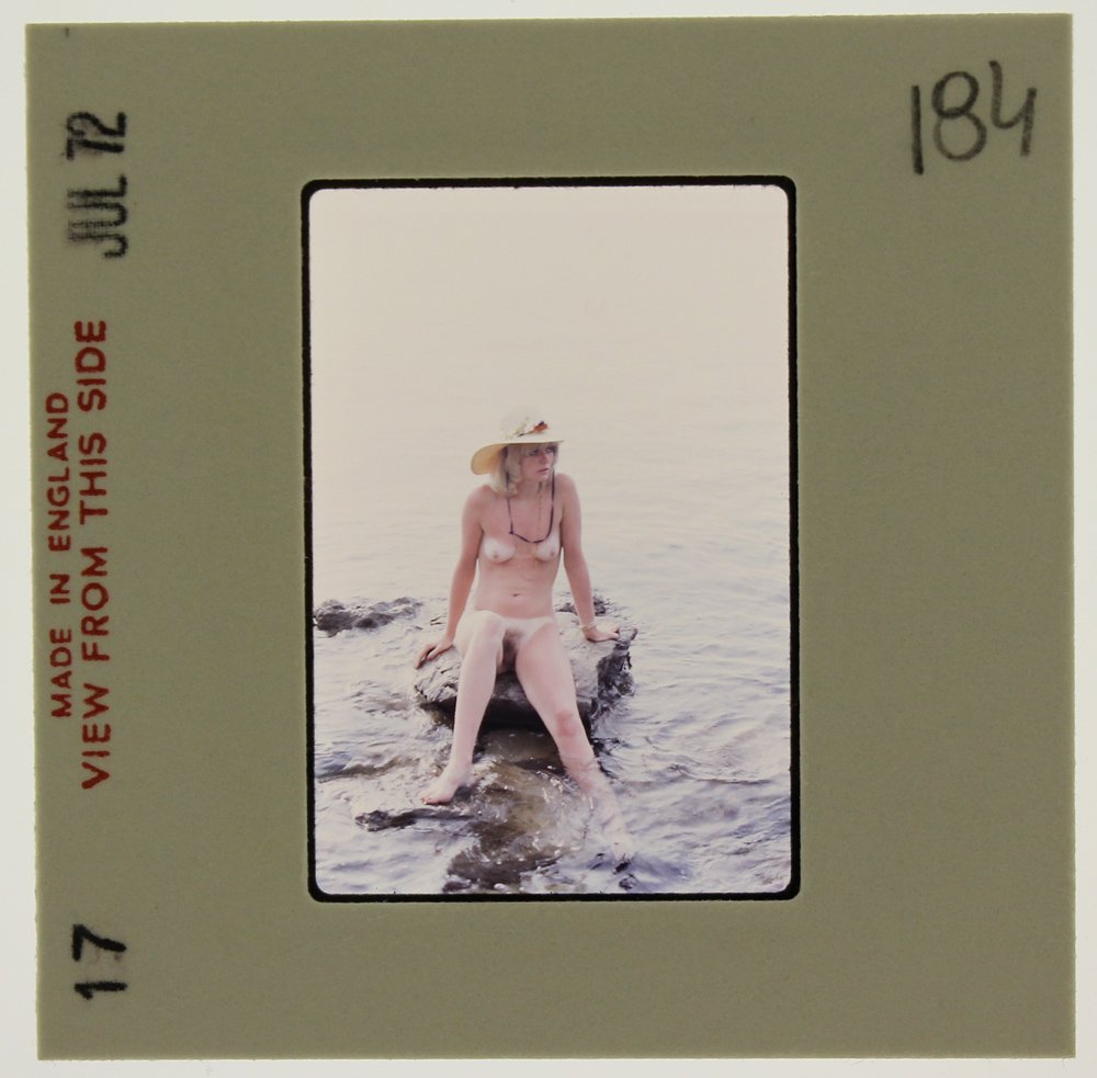 Janet Dunphy 1972 35mm By Guccione: Original 35mm slide features Janet Dunphy taken in July 1972 by photographer Bob Guccione Model: Th