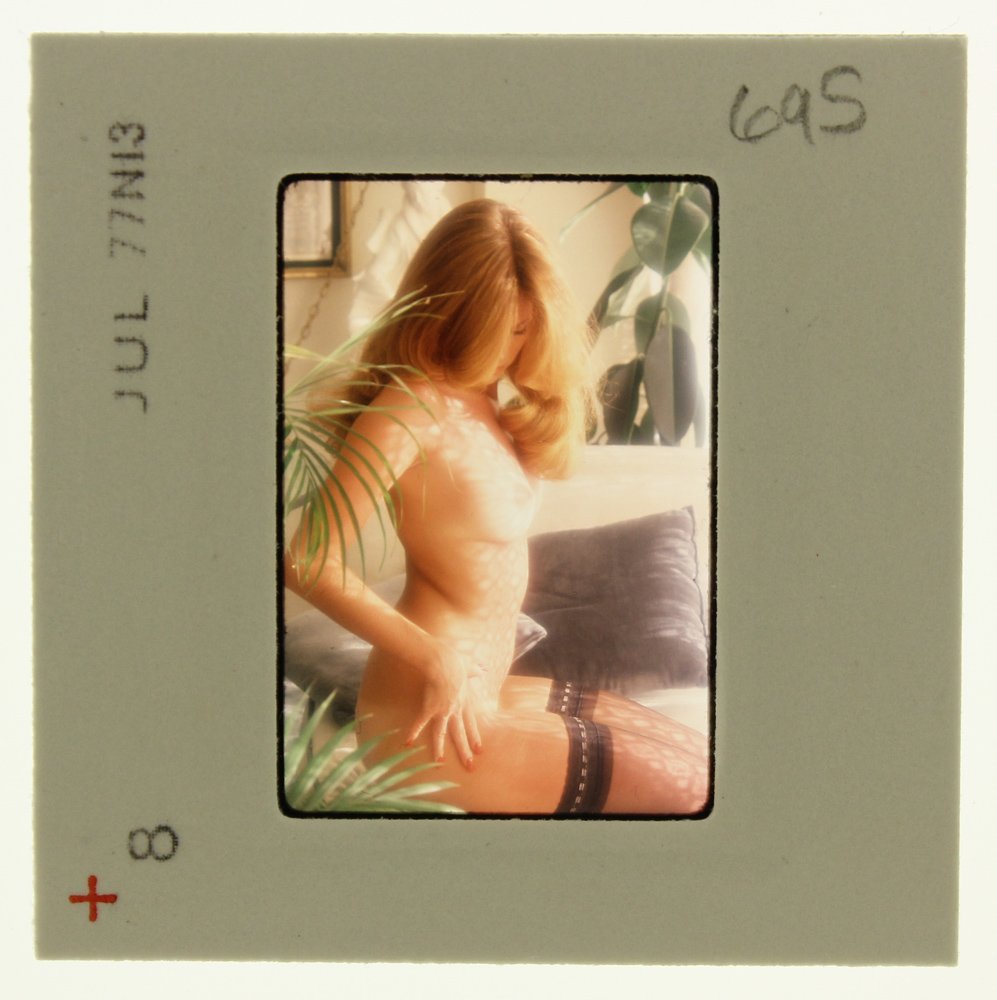 Victoria Johnson 1977 35mm By Bob Guccione: Original 35mm slide features Victoria Johnson taken by Bob Guccione in 1977.Subject: Victoria Lynn Johnson was Pet