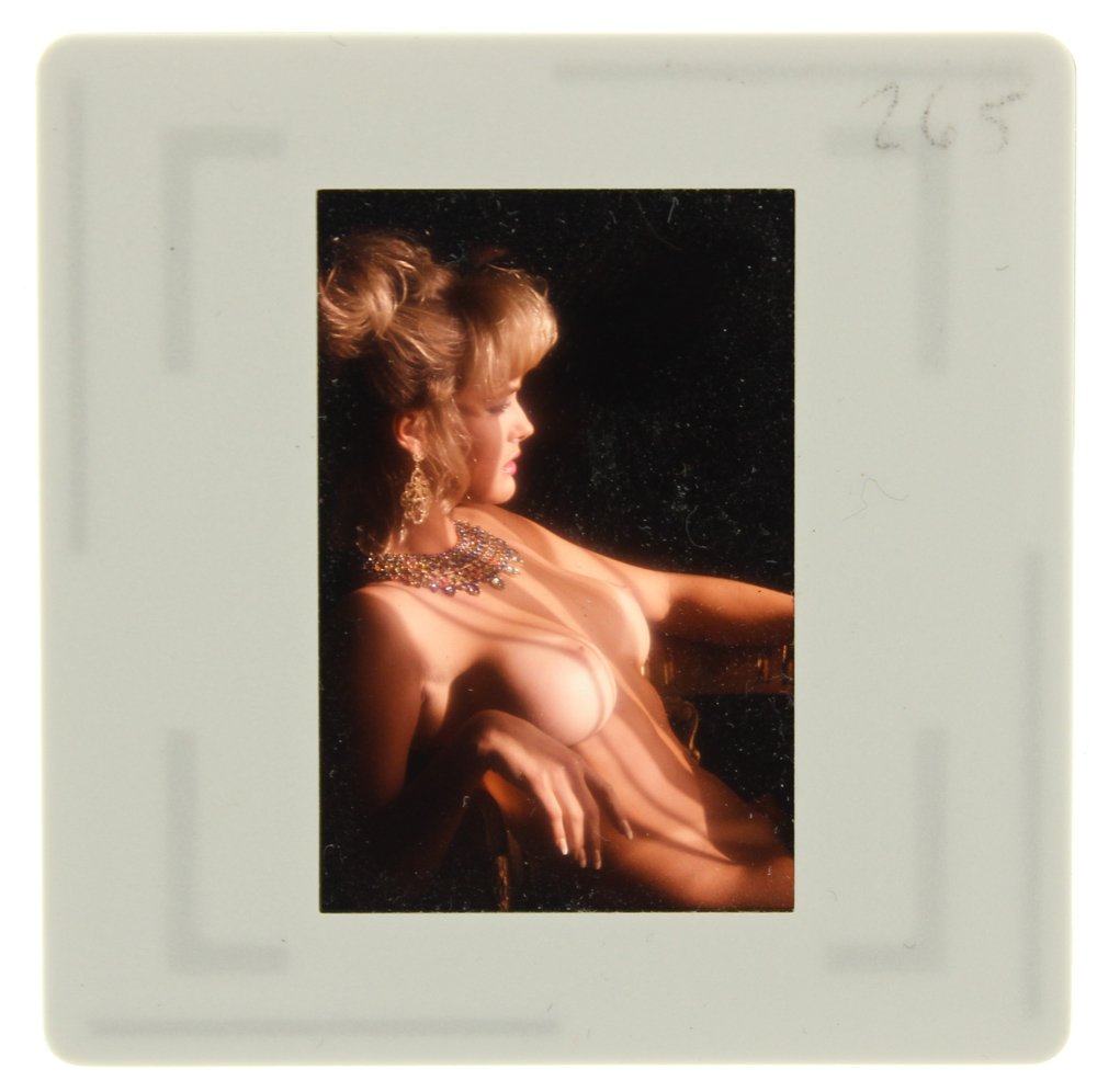 Stephanie Page 1989 35mm By Bob Guccione: Original 35mm slide features Stephanie Page taken by Bob Guccione in 1989.Subject: Stephanie Page, 21 years old at