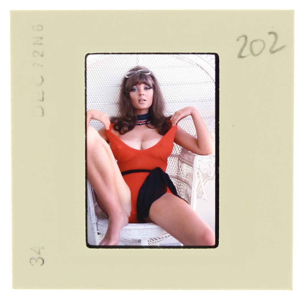Avril Lund 1972 120mm By Bob Guccione: Original 120mm transparency features Avril Lund taken by Bob Guccione in 1972.Subject: Avril Lund was Penthouse ma