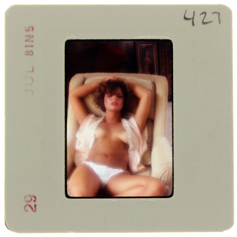 Sheila Kennedy 1981 35mm By Bob Guccione: Original 35mm slide features Sheila Kennedy taken by Bob Guccione in 1981. Subject: Penthouse Pet Sheila Kenned