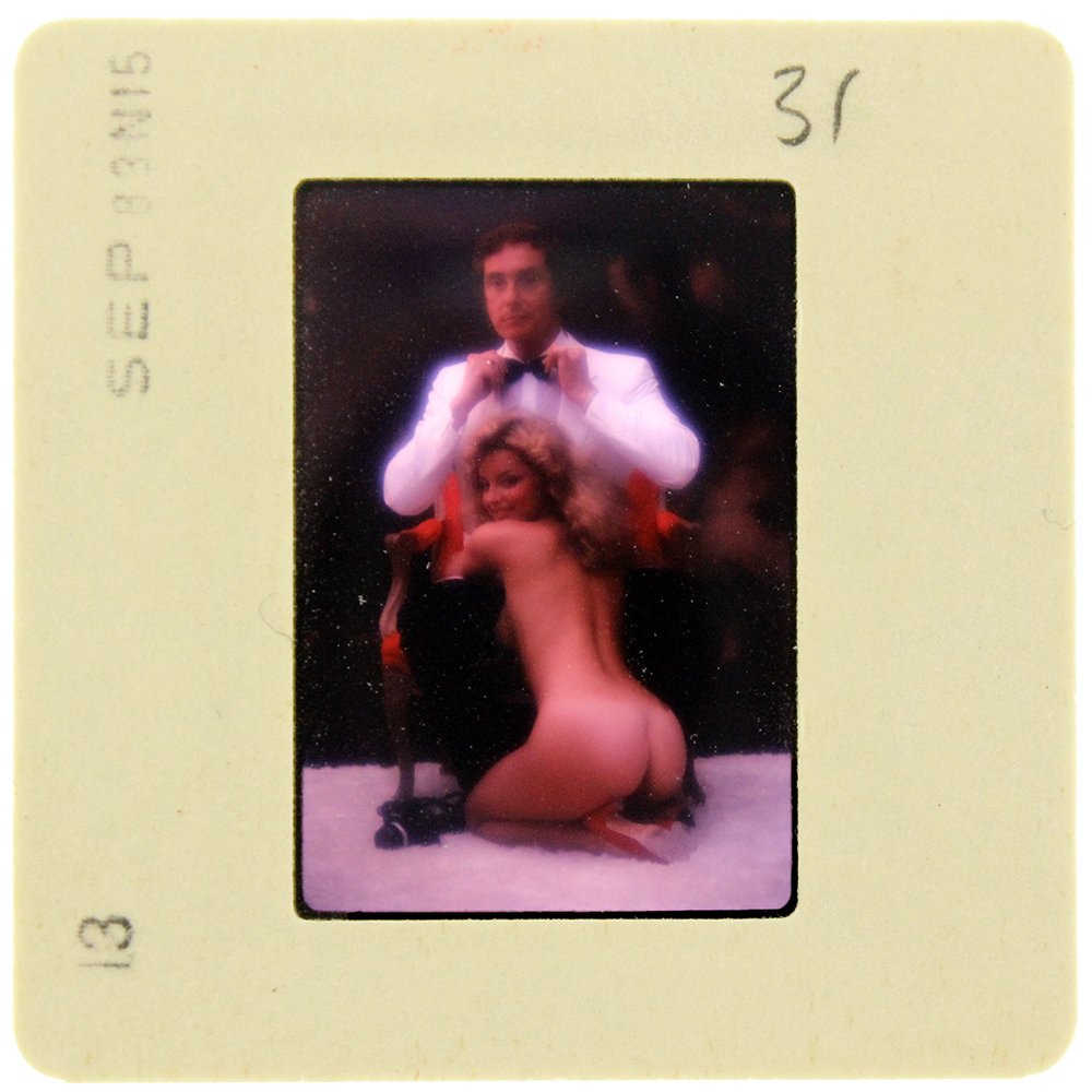 Sheila Kennedy 1983 35mm By Bob Guccione: Original 35mm slide features Sheila Kennedy taken by Bob Guccione in 1983. Subject: Penthouse Pet Sheila Kenned