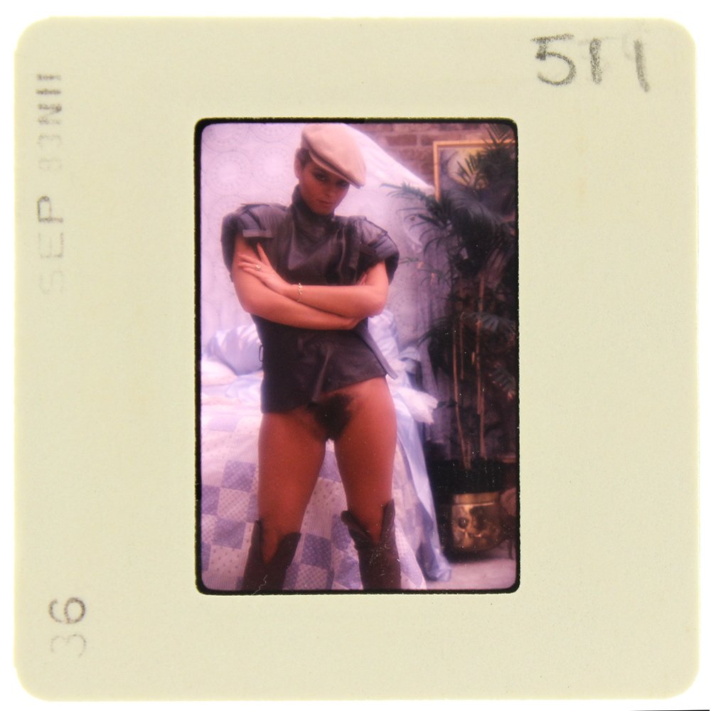 Sheila Kennedy 1983 35mm By Bob Guccione: Original 35mm slide features Sheila Kennedy taken by Bob Guccione in 1983. Subject: Penthouse Pet Sheila Kenned