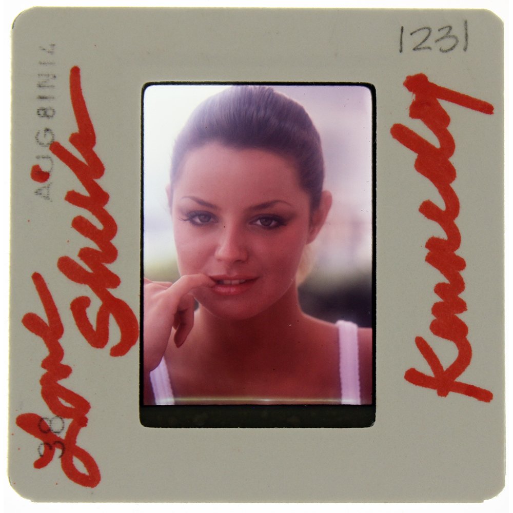Sheila Kennedy 1981 signed 35mm By Bob Guccione: Original signed 35mm slide features Sheila Kennedy taken by Bob Guccione in 1981. Subject: Penthouse Pet Sheila