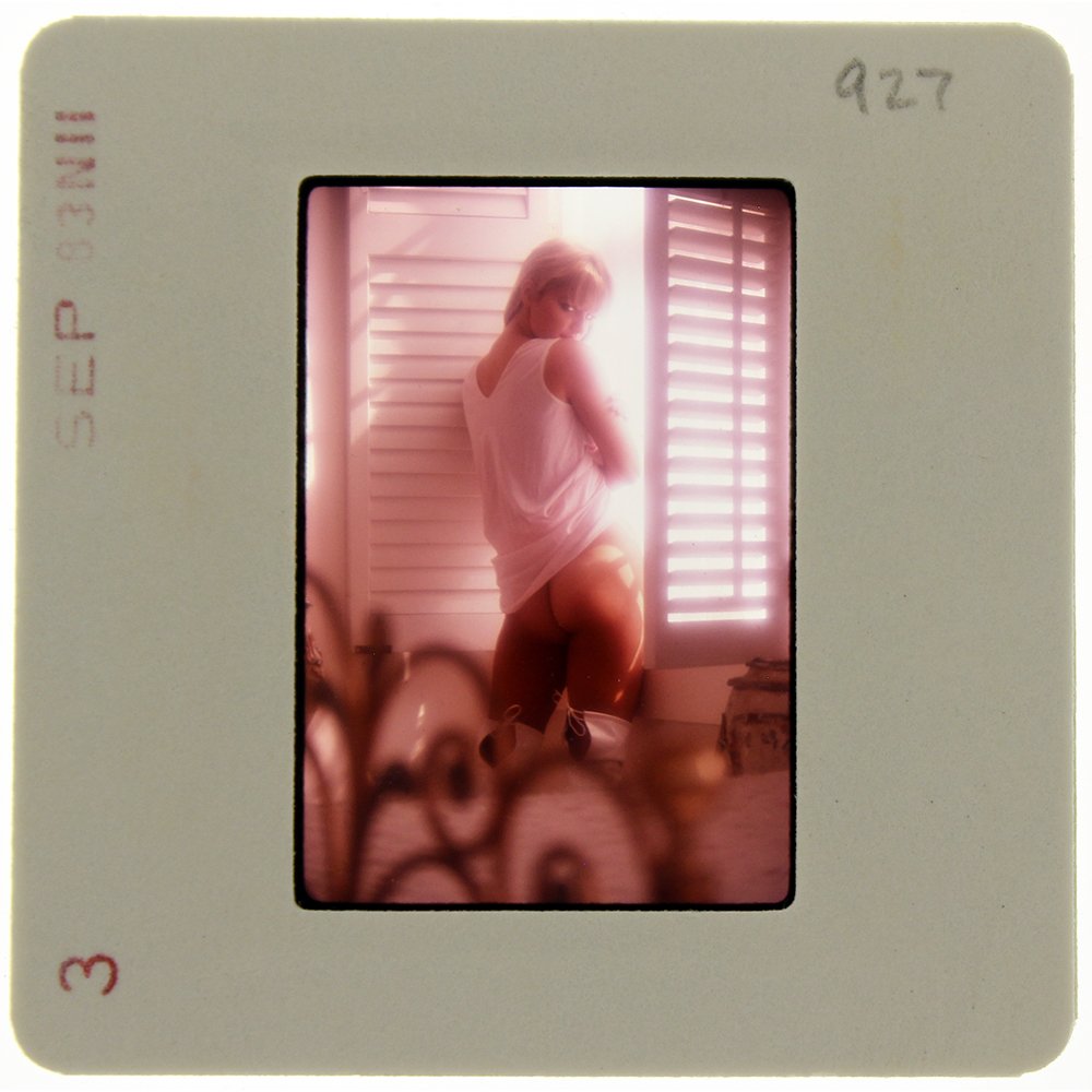 Sheila Kennedy 1983 35mm By Bob Guccione: Original 35mm slide features Sheila Kennedy taken by Bob Guccione in 1983. Subject: Penthouse Pet Sheila Kenned