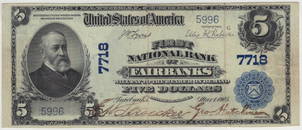 Fairbanks, AK 1902 $5 Blue Seal PB