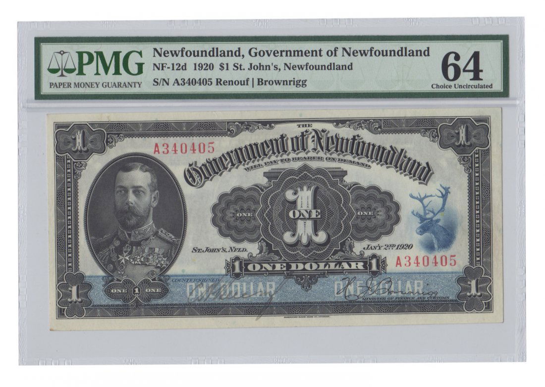 Canada - NF-12d Newfoundland Government 1920 $1 (1 of 2)