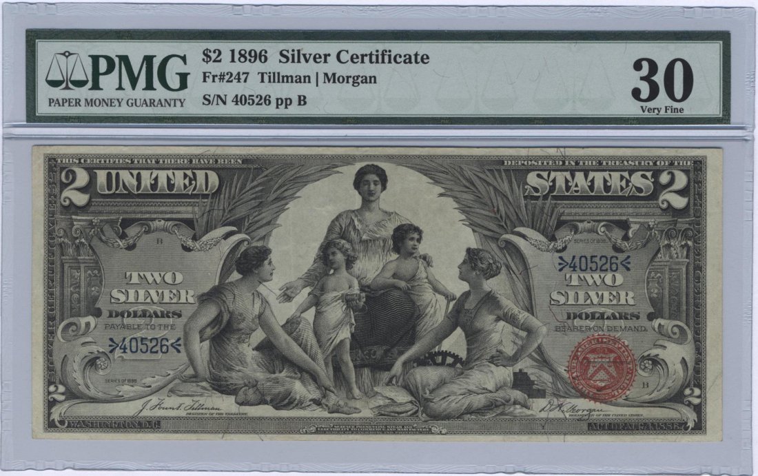 Fr. 247 - 1896 $2 Silver Certificate (1 of 2)
