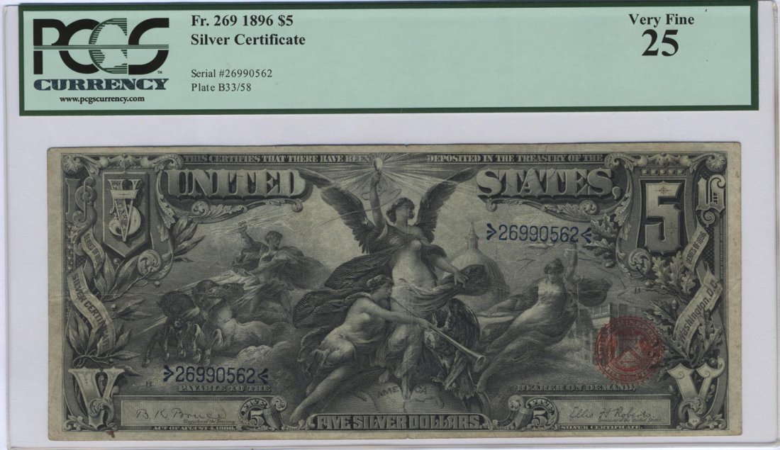Fr. 269 - 1896 $5 Silver Certificate (1 of 2)