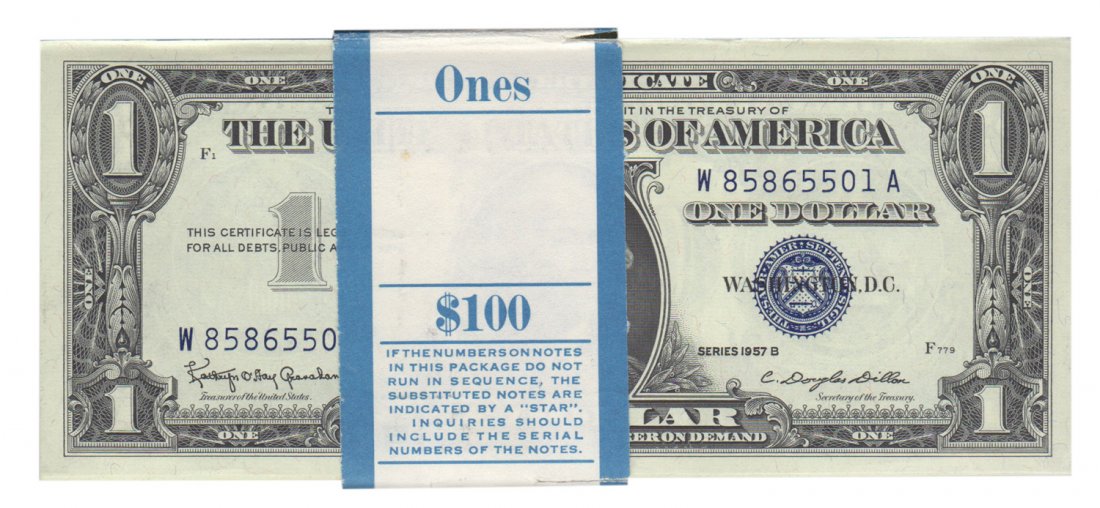 Fr. 1621 - 1957B $1 Silver Certificate Pack (1 of 2)