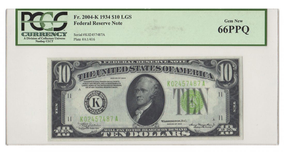 Fr. 2004-K - 1934 $10 FRN LGS (1 of 2)