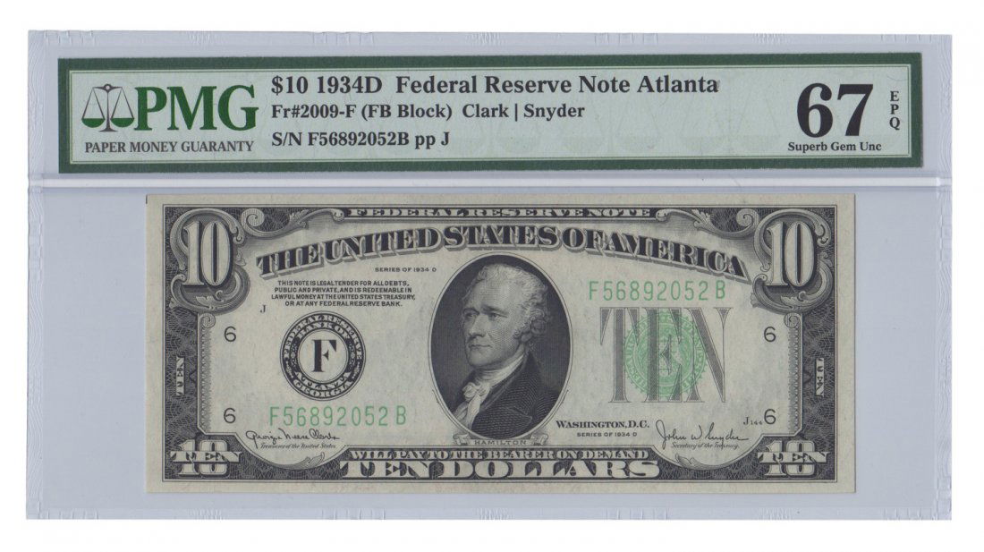 Fr. 2009-F - 1934D $10 FRN (1 of 2)