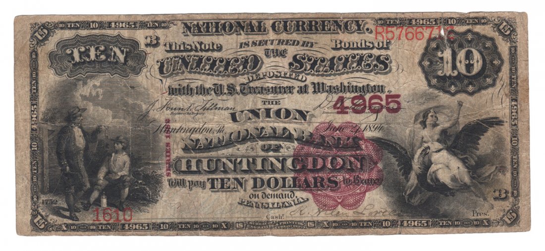 Huntington, PA - Ch. 4965 - 1882 $5 Brown Back (1 of 2)